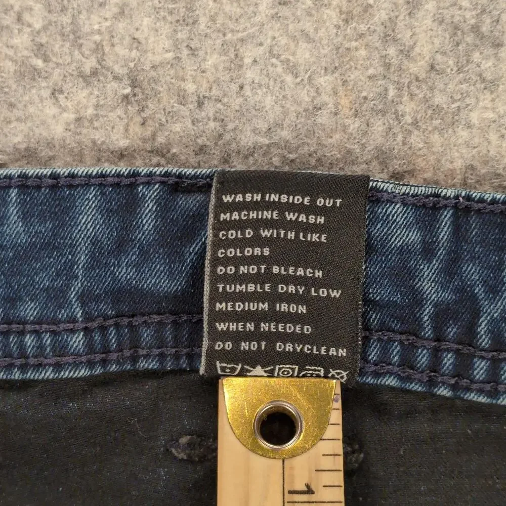 The Perfect Jean NYC Jeans Mens 44x28 Blue Skinny Slim Stretch Dark Wash Denim